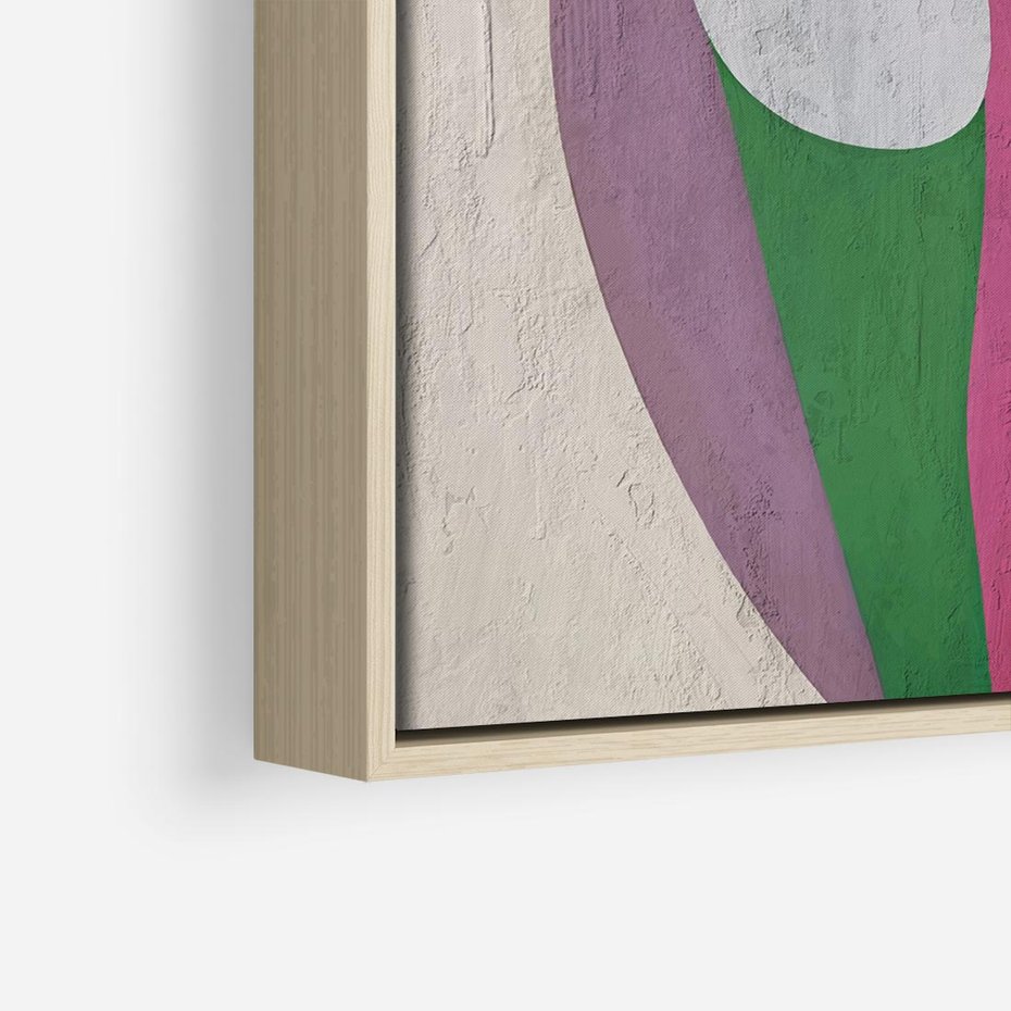 Obraz w ramie 80x80 - Wibracje Kolorów Marzeń - abstrakcyjne dziwne kształty, olejny obraz - rama drewno