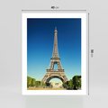 Plakat bez ramy 40x50 - Ikoniczny symbol miasta - wieża, Eiffla