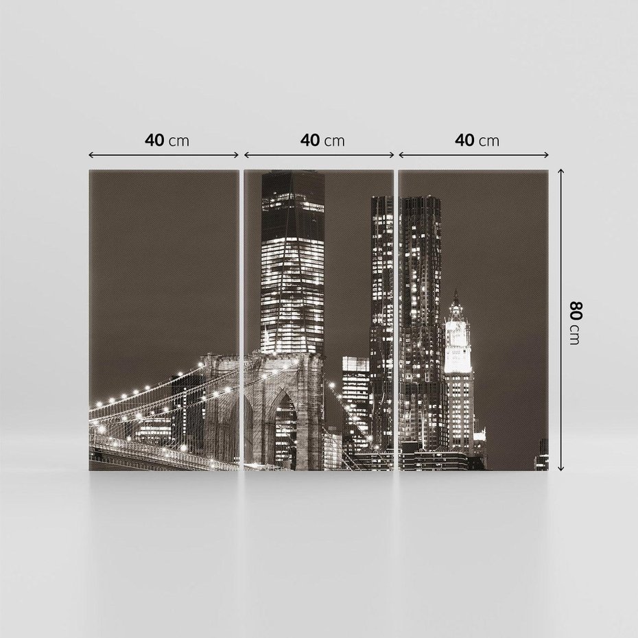 Obraz na płótnie 120x80 - Magia miasta nocą - miasto, noc