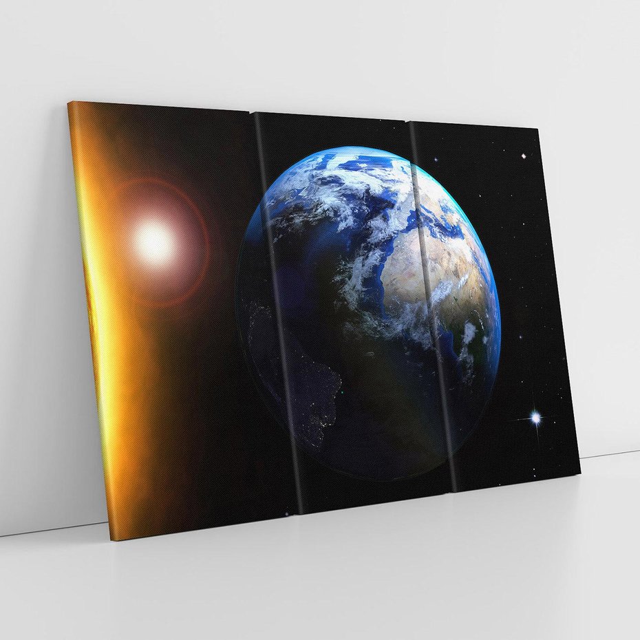 Obraz na płótnie 120x80 - Piękno Ziemi - kosmos, ziemia
