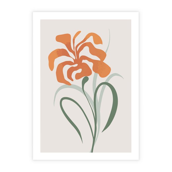 Plakat bez ramy 21x30 - Kwiatowe Harmonie - kwiat, sztuka nowoczesna