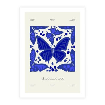 Plakat bez ramy 30x40 - Wibracje Wnętrza - nowoczesny plakat, odcienie błękitu