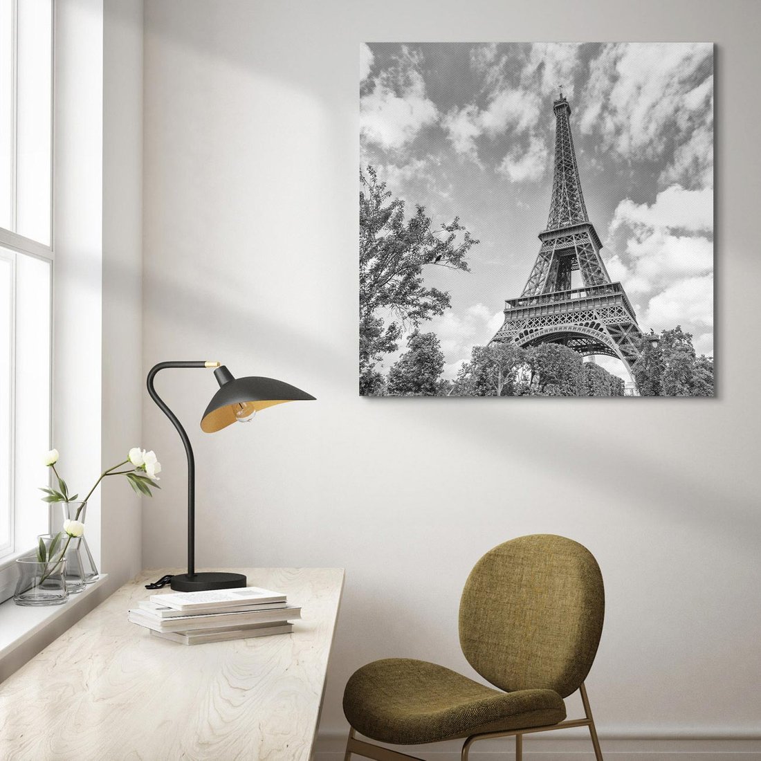 Obraz na płótnie 50x50 - Piękno architektury - Wieża, Eiffla