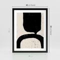 Plakat w ramie 40x50 - Przenikające Plamy - abstrakcyjna sztuka, minimalizm - rama czarna
