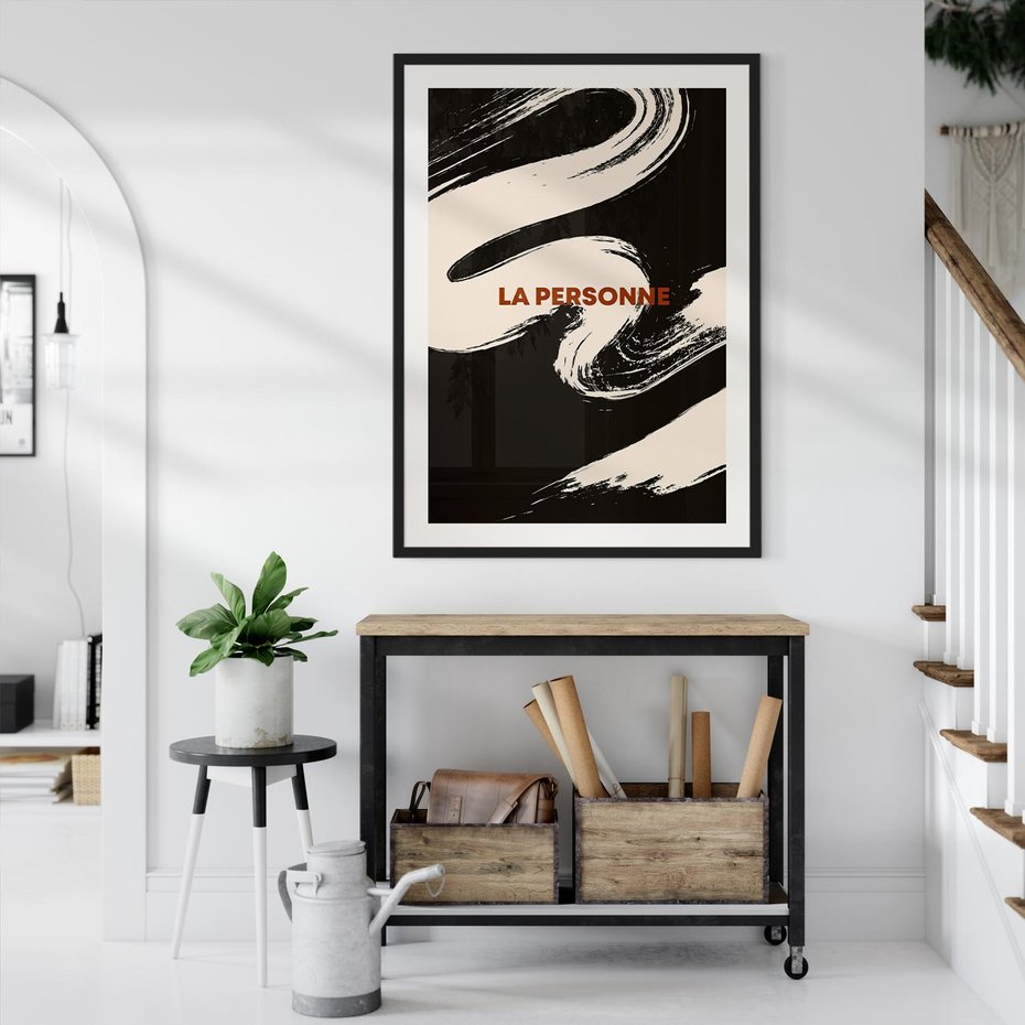 Plakat bez ramy 21x30 - Ciemna Abstrakcja - abstrakcja w ciemnych kolorach, czarny