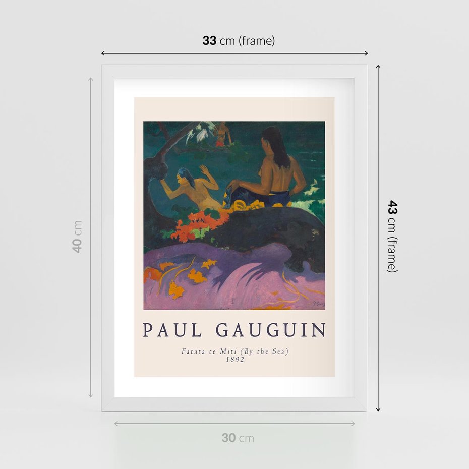 Plakat w ramie 30x40 - Paul Gauguin: Reprodukcja - Paul Gauguin, reprodukcja - rama biała