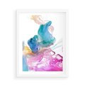 Plakat w ramie 50x70 - Abstrakcyjne Pastelowe Piękno - abstrakcja, pastelowe - rama biała