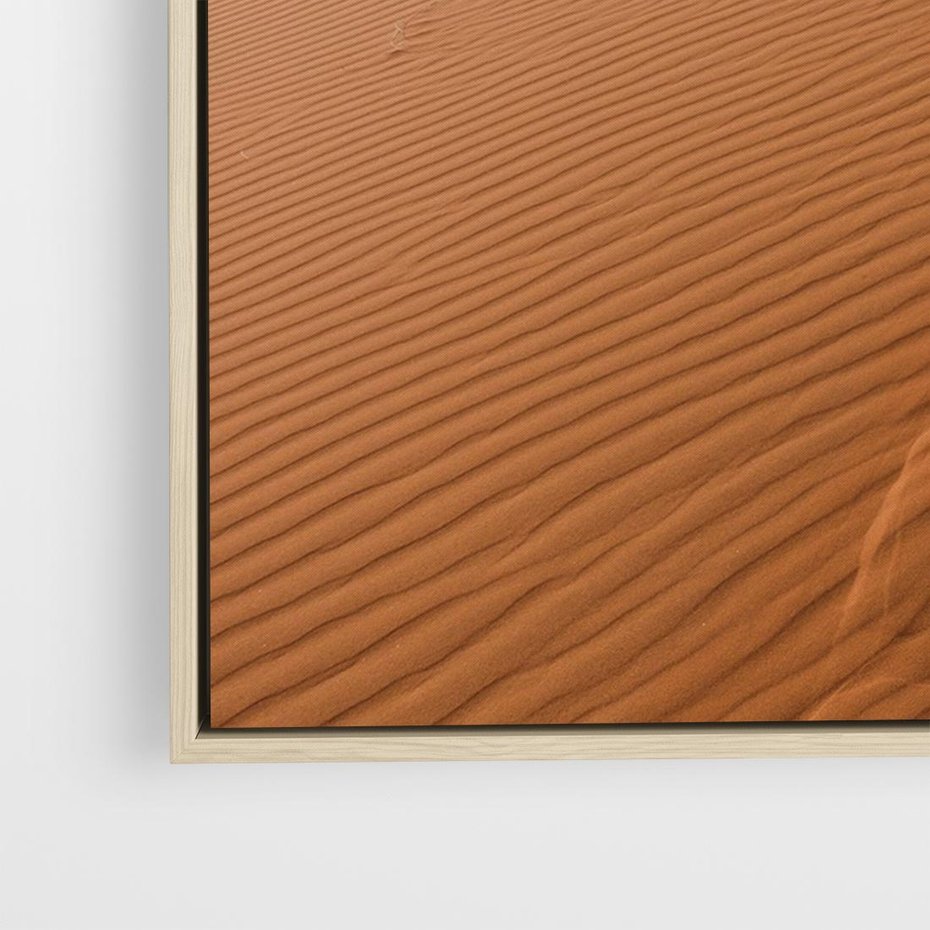 Obraz w ramie 100x70 - Piasek pustyni w ogniu - pustynia, piasek - rama drewno