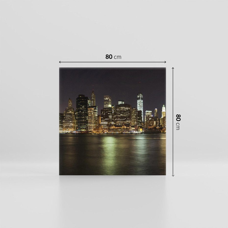 Obraz na płótnie 80x80 - Nowy Jork nocą - New York, Nowy