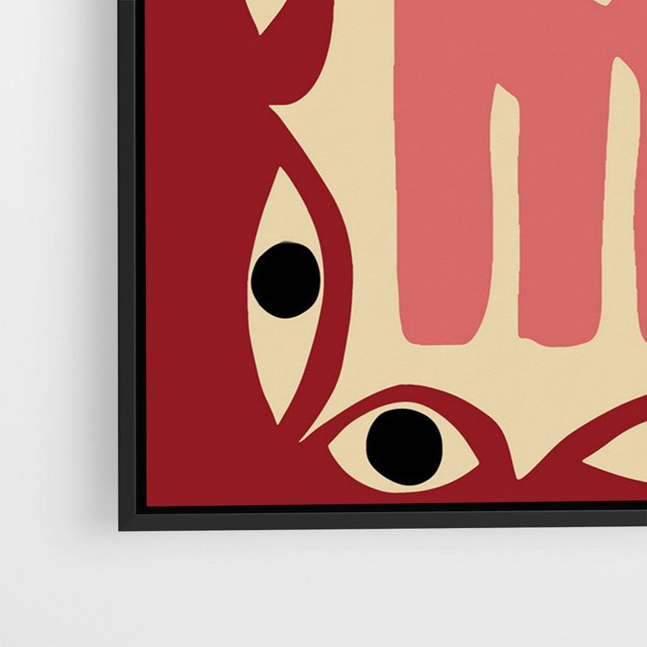 Obraz w ramie 70x100 - Migotliwe Kształty - abstrakcyjny obraz, boho styl - rama czarna