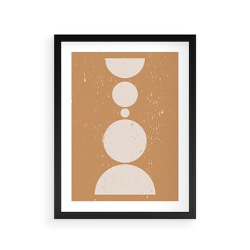 Plakat w ramie 40x50 - Podróżne Echa - mid century styl, nowoczesna grafika - rama czarna