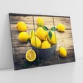 Obraz na płótnie 120x80 - Ożywczy koszyk - cytryny, koszyk