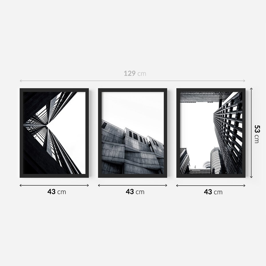 Zestaw obrazy w ramie 40x50 galeria - Miasto, Nowy, Jork, architektura - rama czarna