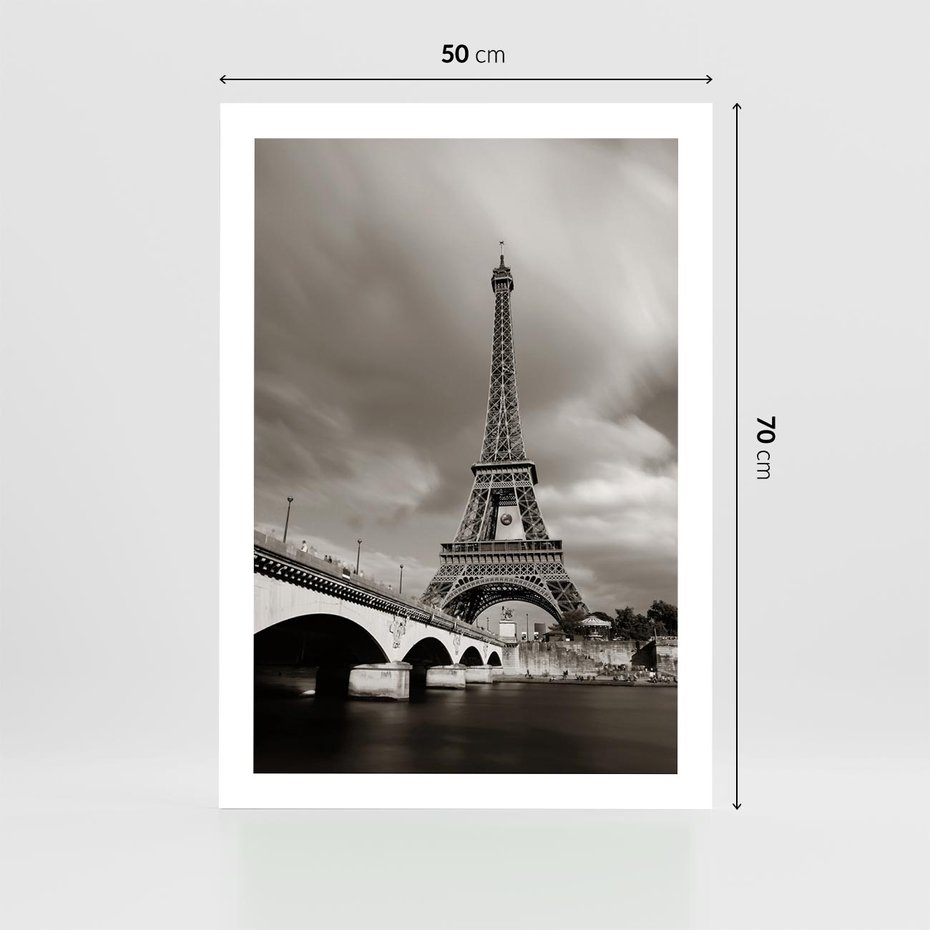 Plakat bez ramy 50x70 - Mgiełka Eiffla - Paryż, Eiffla