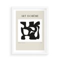 Plakat w ramie 50x70 - Boho Szepty - boho plakat, minimalizm - rama biała