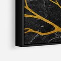 Obraz w ramie 70x100 - Marmurowe Drzewa Snu - złote gałęzie, drzewa - rama czarna