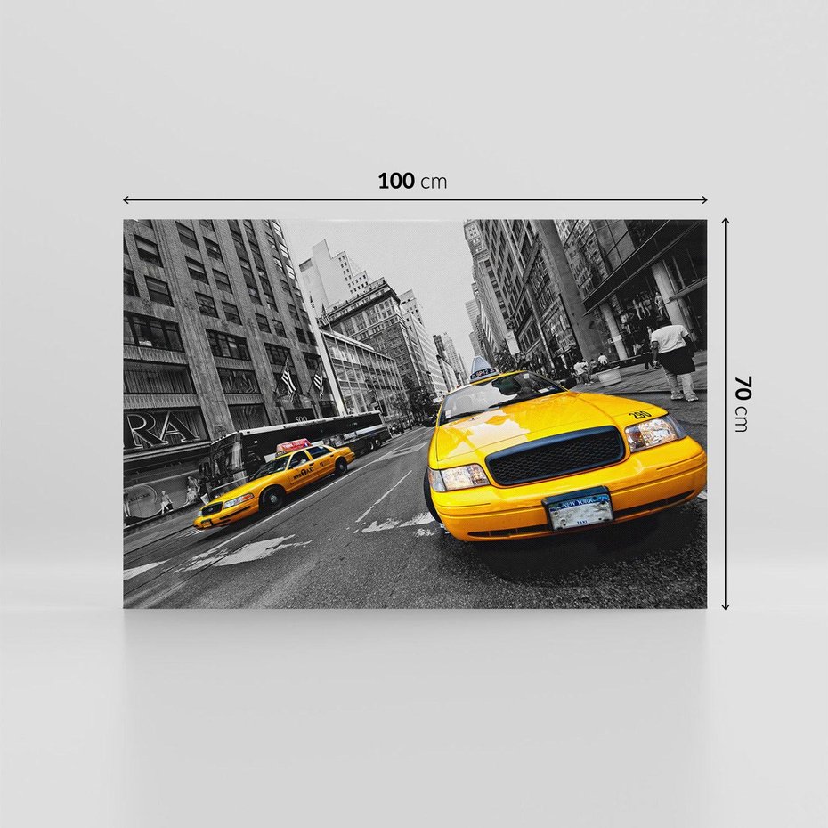 Obraz na płótnie 100x70 - Dynamiczny TAXI w Nowym Jorku - TAXI, NY