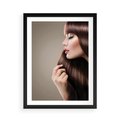 Plakat w ramie 50x70 - Piękno fryzury - włosy, fryzura - rama czarna