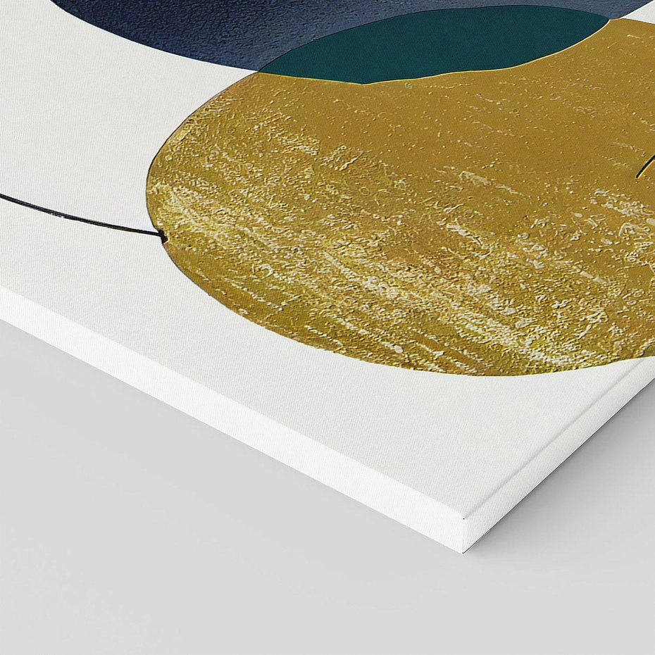 Obraz na płótnie 100x50 - Złoto Granatu - abstrakcyjne plamy koloru, złoto
