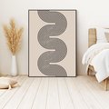Obraz w ramie 50x70 - Bezgraniczne Odbicia - abstrakcyjne linie, geometria - rama czarna