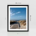 Plakat w ramie 40x50 - Boho na Plaży - plaża, pomost - rama czarna