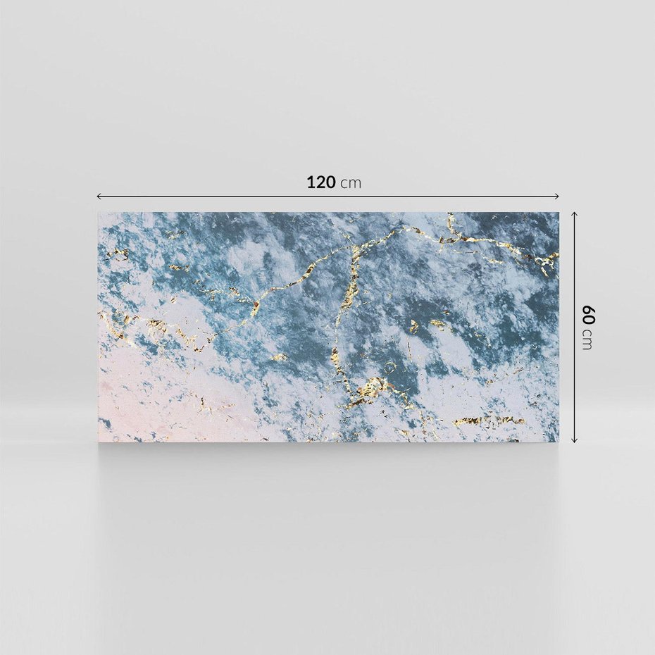 Obraz na płótnie 120x60 - Elegancja i Wyrafinowanie - marmur, złoto