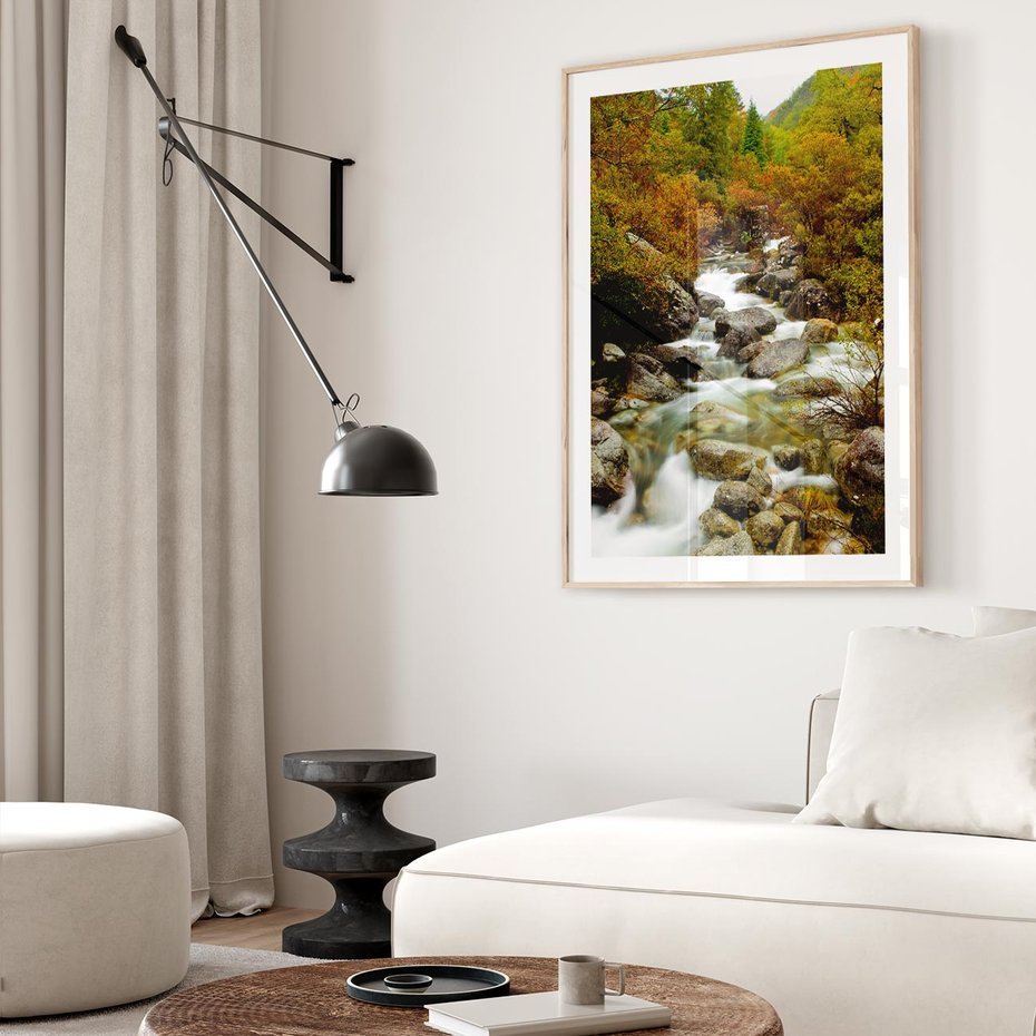 Plakat w ramie 30x40 - Śpiew Strumienia - strumień, górski - rama drewno