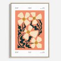 Obraz w ramie 50x70 - Refleksje w roślinnym odbiciu - kwiatowa kompozycja, minimalizm - rama drewno