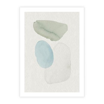 Plakat bez ramy 50x70 - Akwarelowa Symfonia Natury - abstrakcyjne delikatne plamy, akwarelowe