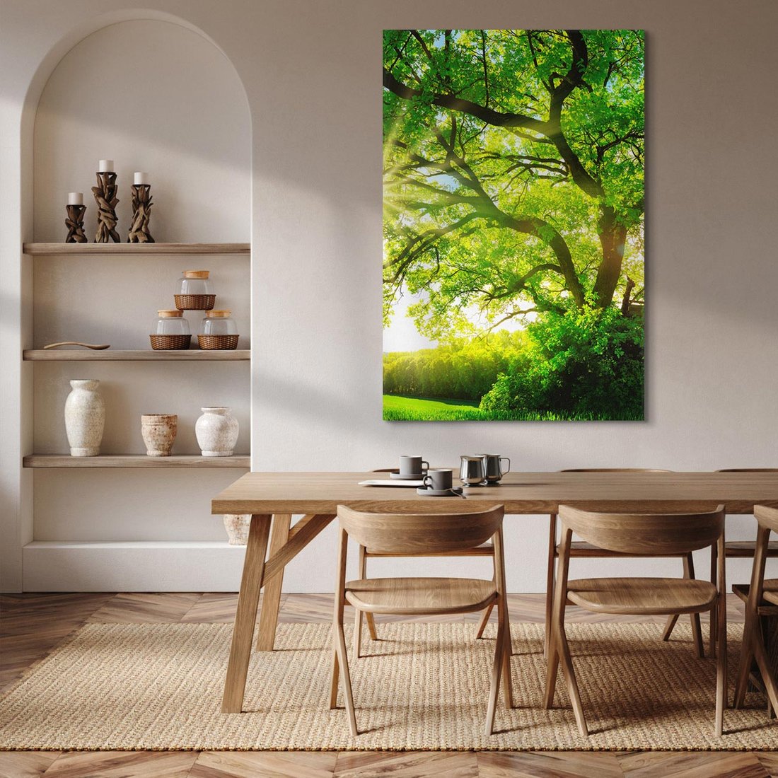 Obraz na płótnie 50x70 - Natura w pełnym rozkwicie - drzewo, niebo