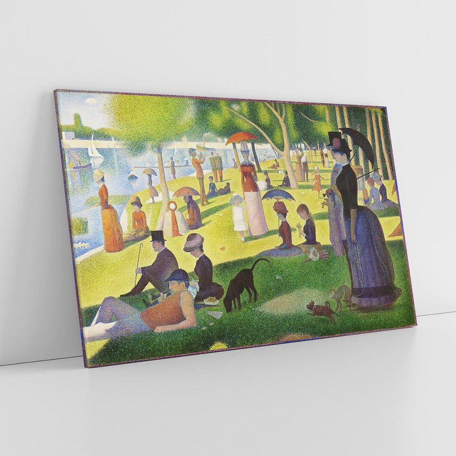 Obraz na płótnie 100x70 - "Niedziela na La Grande Jatte" (1884) Georges Seurat - Reprodukcja - reprodukcja, obraz na płótnie