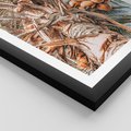 Plakat w ramie 40x50 - Tropikalna Palma: Fotografia z Kokosami - palma kokosowa, kokosy - rama czarna