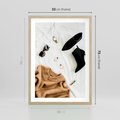 Plakat w ramie 50x70 - Styl i Klasyka - modowa fotografia, sweter - rama drewno