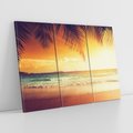Obraz na płótnie 120x80 - Magia zachodu słońca na Karaibach - Karaiby, zachód