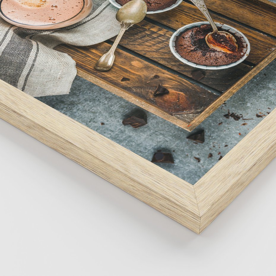 Zestaw obrazy w ramie 40x50 galeria - Kawa, napis, typografia, do, kuchni, kawiarni - rama drewno