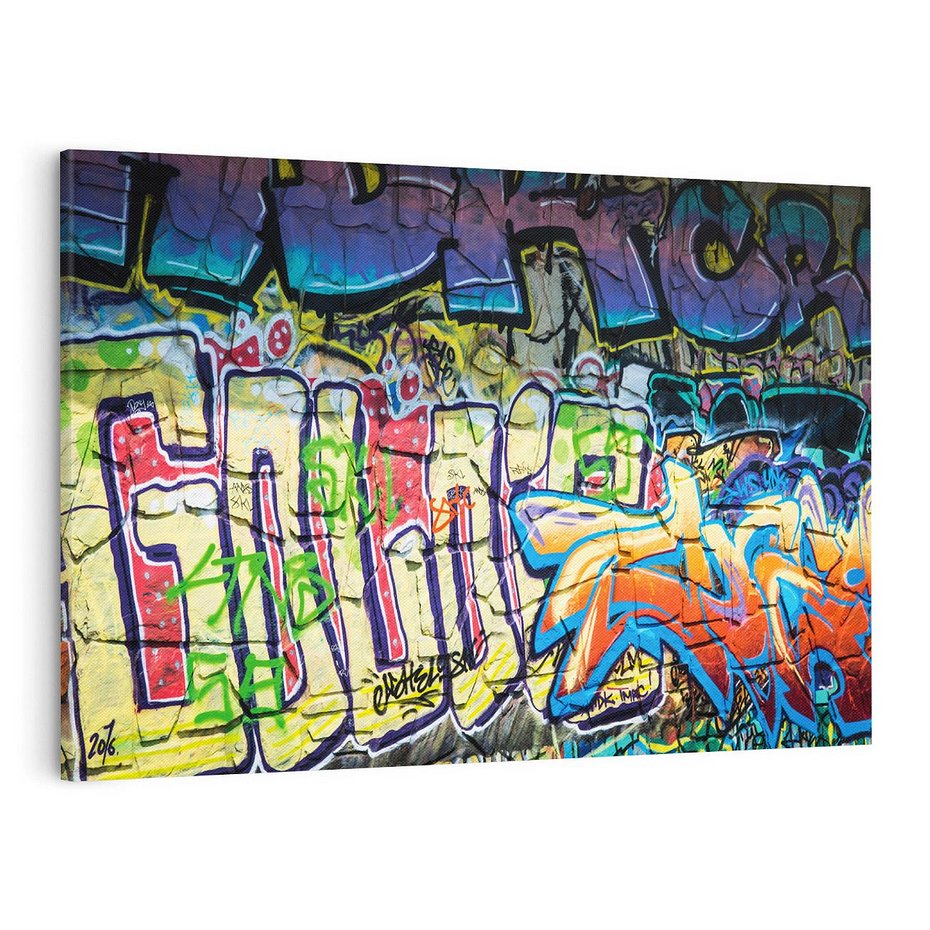 Obraz na płótnie 70x50 - Kolorowy wyraz - graffiti