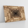 Obraz na płótnie 70x50 - Abstrakcyjny 3D tunel: Podróż w głębię - 3D, tunel