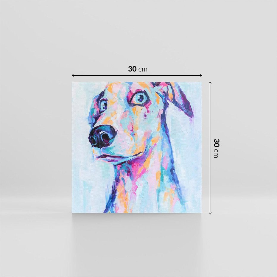 Obraz na płótnie 30x30 - Cześć! Jak się Masz? - obraz olejny, zabawna sztuka