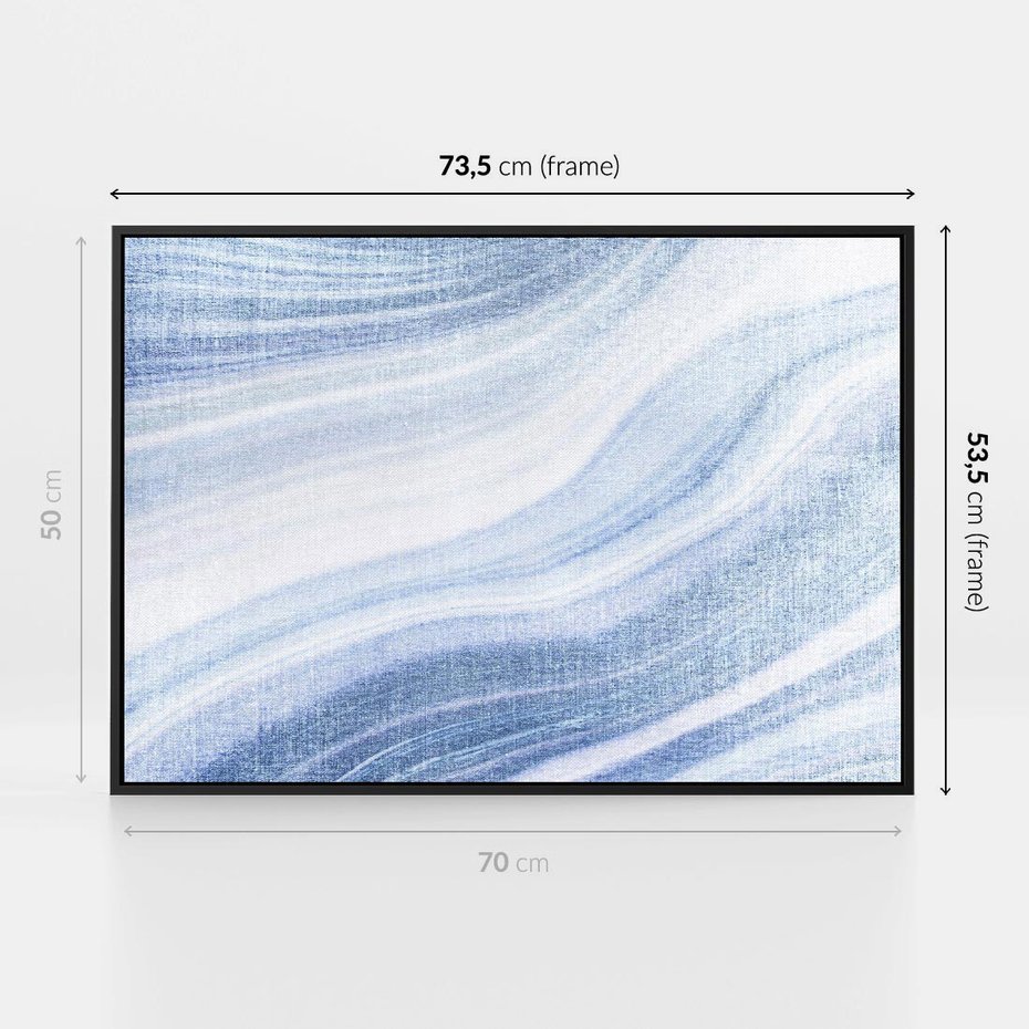 Obraz w ramie 70x50 - Abstrakcyjna akwarela - abstrakcja, akwarela - rama czarna