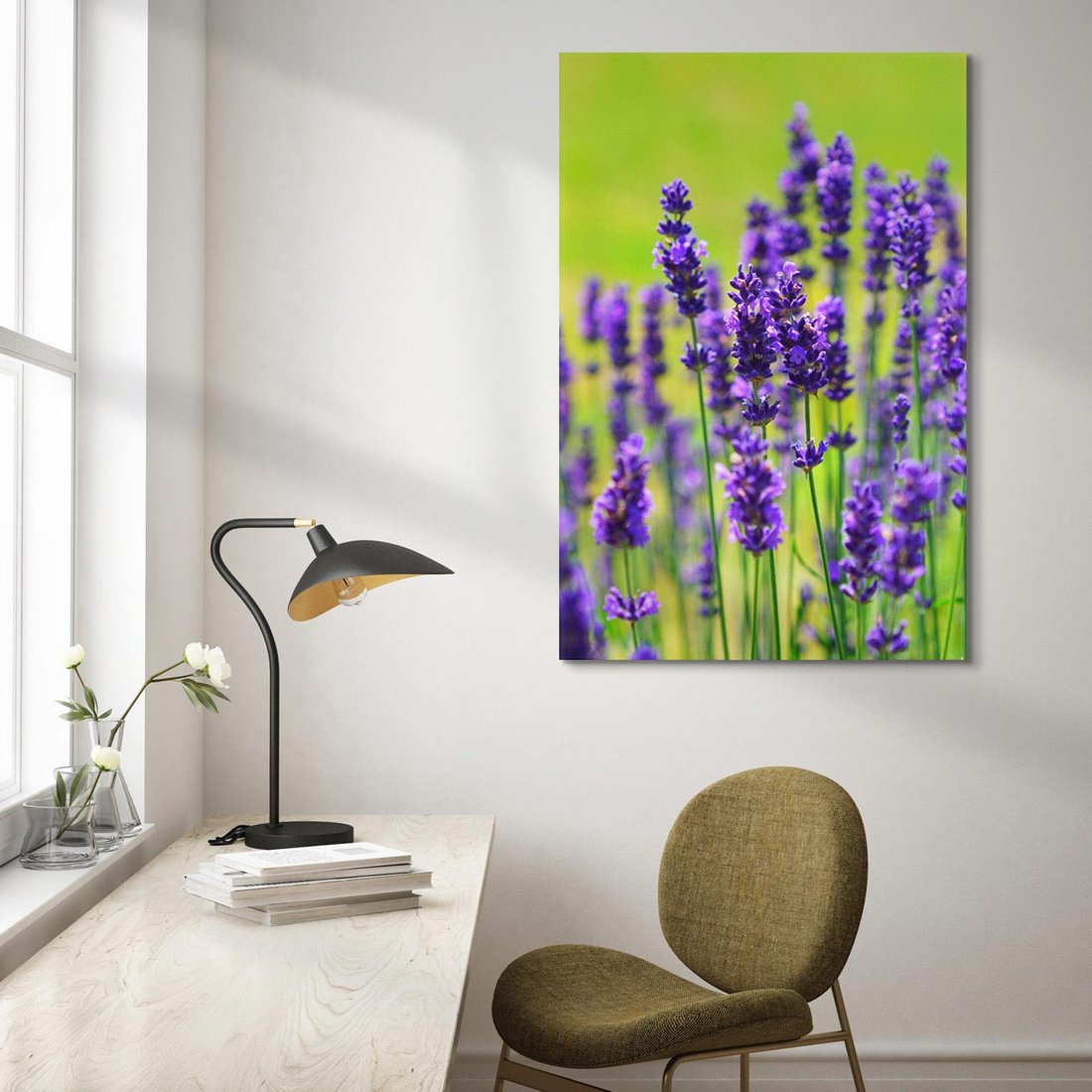 Obraz na płótnie 80x120 - Lawenda w naturze - lawenda, kwiaty