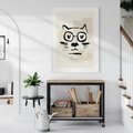 Plakat bez ramy 30x40 - Minimalistyczny Kot: Czarna Kreska - kot, grafika