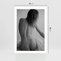 Plakat bez ramy 21x30 - Piękno o Poranku - czarno biała fotografia, akt kobiecy