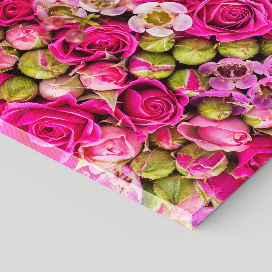 Obraz na płótnie 120x80 - Kwiatowa symfonia róż - róże, kwiaty