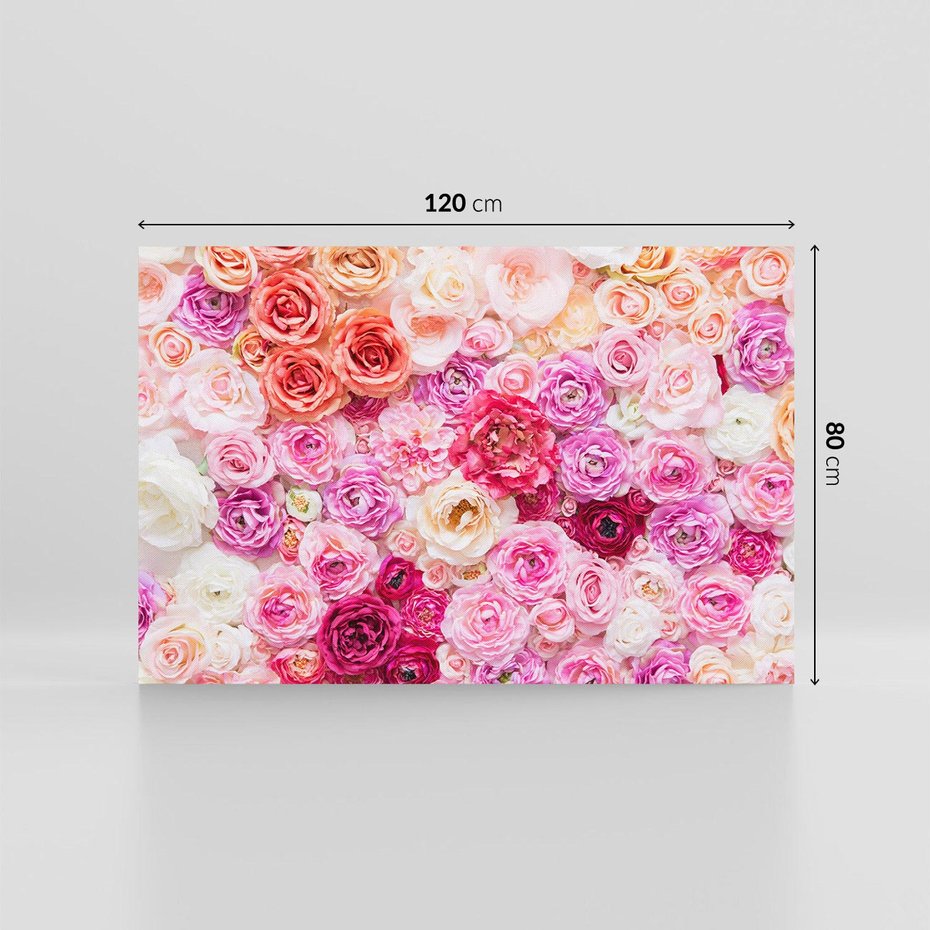 Obraz na płótnie 120x80 - Róże w pełnym rozkwicie - róże, kwiaty