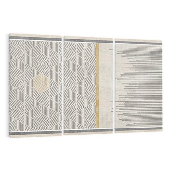 Obraz na płótnie 120x80 - Drobny Print Klasyki - geometryczne linie, styl mid century