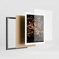 Plakat w ramie 40x50 - Jesienne Liście: Nostalgiczna Kolorystyka - suche liście, jesień - rama czarna
