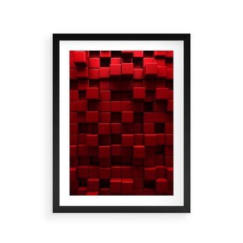 Plakat w ramie 50x70 - Geometryczne 3D: wizja przestrzeni - geometryczne, 3D - rama czarna