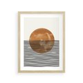 Plakat w ramie 30x40 - Okrąg Mocy - boho obraz, geometria - rama drewno