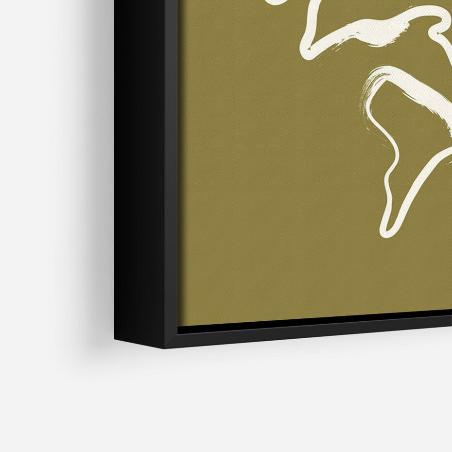 Obraz w ramie 70x100 - Przenikające Barwy - abstrakcyjna roślina, kwiaty - rama czarna