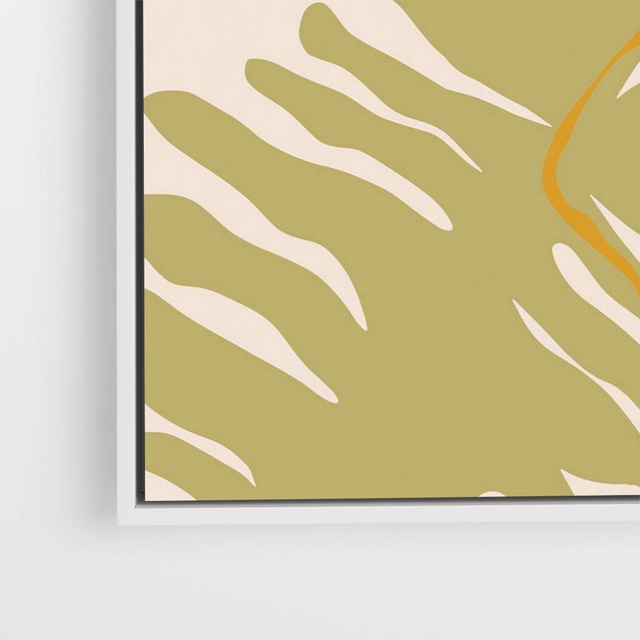 Obraz w ramie 80x80 - Konturem Zmiękczane - minimalistyczny obraz, nowoczesny - rama biała